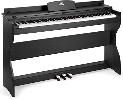MUSTAR E-Piano 88 Tasten,Digital Piano,Elektrisches Klavier mit Klavierständer, 3 Pedaladapter,2 Kopfhöreranschluss, LCD-Bildschirm,USB/MIDI, Piano für Anfänger