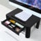 KOADOA Monitor Stand with Drawer - Laptop Stand for Desk, 4 Height Adjustable Monitor Riser and Cellphone Holder, Computer stand for Printer, Notebook, Home, Office