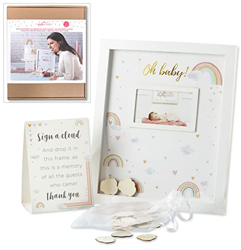 Kate Aspen 22128NA Alternative Gästebuch für Babypartys, MDF, Boho-Regenbogen