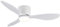 GESUM 42 Flush Mount Ceiling Fan Light with 3 Colors, 6 Speeds, Timing, Low Profile Ceiling Fan with Remote Control 3 Blades for Bedroom Dining Room (White)