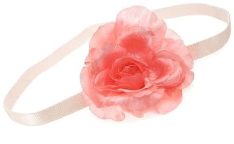 Pink Rose Flower Headband Hair Elastic Hair Band Bandeau Wedding Festival for Women Girls by Glitz4Girlz