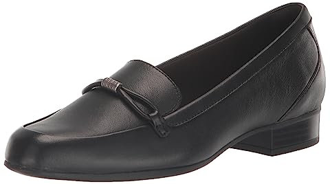 Clarks Juliet Shine Damen-Loafer, Schwarz Leder, 9 Wide