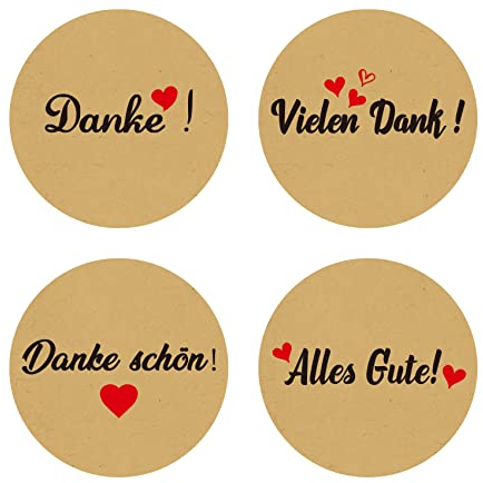 Danke Aufkleber Selbstgemacht Personalisiert, Thank You Stickers Etiketten Selbstklebend Geschenkaufkleber für Einladungskarten/Hochzeitsdekoration/Danksagungen/Dekoration für Geschenkanhänger