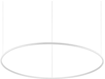 Ideal Lux ORACLE Schlanke DALI dimmbare runde 150 cm integrierte LED-Pendel-Deckenleuchte weiß, 3000 K