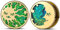 KOOBODY 1-Paar Sonne Mond Sterne Ohrmesser Hohle Schraube Fit Fleisch Tunnel Plugs Gold Grün Licht Bahren Edelstahl Piercings 8mm-25mm
