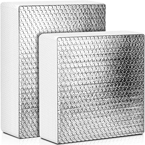 SIKADEER Wohnmobil-Isolator-Set, 35,6 x 35,6 x 7,6 cm und 35,6 x 55,9 x 7,6 cm, universelle Abdeckung für Wohnmobil-Dachfenster mit reflektierender Oberfläche, Dachfensterschirm für Energieeinsparung,