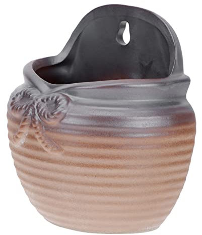 Cabilock 1stück Hängender Keramiktopf Für Sukkulenten Wandtopf Kreative Balkon-Dekoration Für Garten Innenräume Büros Für Pflanzenliebhaber