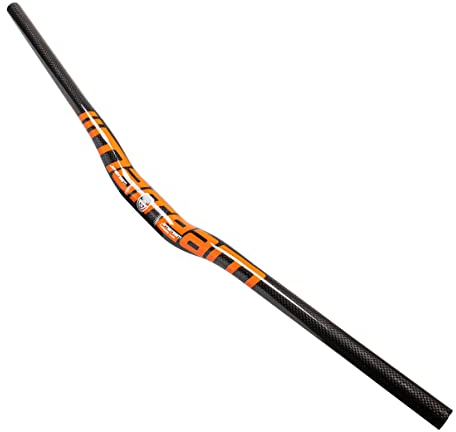 TISORT Fahrrad Lenker Carbon Lenker MTB Fahrradlenker Kohlefaser 31.8MM Riser Lenker Leichtgewicht Für Mountainbike Lenker(Orange Label,760mm)