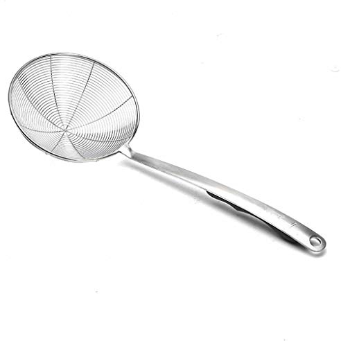 Cucchiaio scanalato, setaccio, colino, filtro a rete in acciaio inossidabile, mestolo con filtro for scorie di ragno solido con manico Utensili da cucina, professionale, facile da pulire. Colini for A