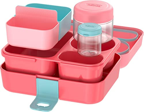 Thermos Kids Freestyle - Kit di 8 contenitori per alimenti, colore: Rosa/Pesca