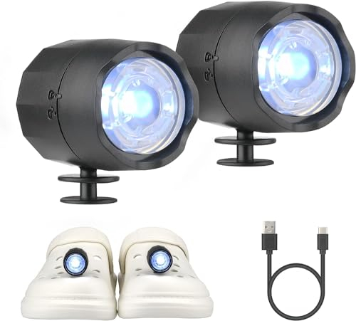 Mafiti Headlights for Shoes, 4Pcs Rechargeable LED Lights for Shoes with IPX5 Waterproof, Used for Walking, Cycling and Running at Night, Headlights Unique Design Gifts for Adults and Children