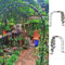 SEVSO Arche De Jardin en Fer Forgé Largeur du Passage 120Cm 140Cm 180Cm 240Cm 300Cm 350Cm Arceau À Rosiers Tonnelle pour Mariage Vigne Support De Plantes,Noir,W1.4M*H2.3M
