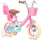 Glerc Maggie 12 Zoll Kinderfahrrad Alter 1 2 3 4 Jahre alt Mädchen Fahrrad Prinzessin Stil mit Puppen-Sitz & Korb & Stützräder & Glocke für Geburtstag,Rosa