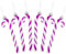 No-Hell 6 PCS Christmas Candy Cane Decoration, Glitter Plastic Candy Cane Christmas Tree Decoration, Hot Pink Christmas Decorations for Xmas Party Supplies (Hot Pink&White)
