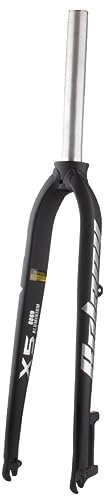 LHHL Freno A Disco Rigido Forcella MTB 26/27.5/29 1-1/8 Senza Filettatura Ultraleggero Forcelle Anteriori for Bicicletta QR 9x100mm Forcelle for Mountain Bike (Color : Silver, Size : 26)