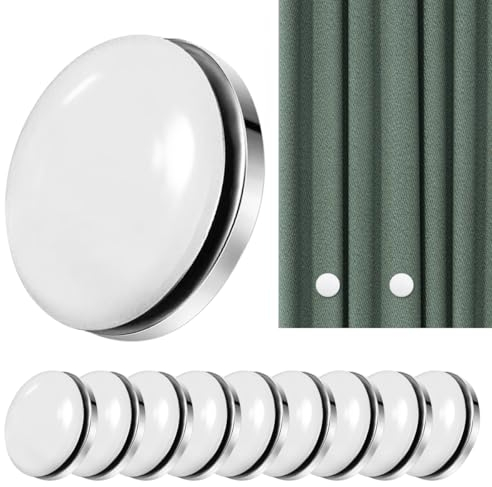 Rairsky 10 Paar Magnetische Vorhang Gewichte, Gardinenbeschwerer,Vorhang Gewichte Outdoor, Duschvorhang Gewichte, Vorhang Beschwerer Outdoor,Duschvorhang Magnet für Dusche Fenster Vorhang Tischdecken