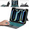for iPad Pro 11-inch (M4) 2024 Case with Detachable Keyboard : 7 Color Backlit, Smart Touchpad, Vertical Stand, Auto Sleep/Wake up, UK Layout Keyboard Case with Pen Holder for 11 iPad Pro M4 2024
