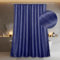 Blue Glitter Shower Curtain: Silver Sparkle Bling Shiny Metallic Shimmer for Bathroom - Anti Mould Water Repellent Washable Polyester - 183 x 183cm Drop