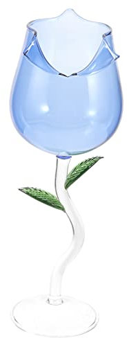 CIYODO Copa De Vino Rosado De Forma Única Hogar Copas De Vino De Tallo Tipo Cáliz Para Bodas