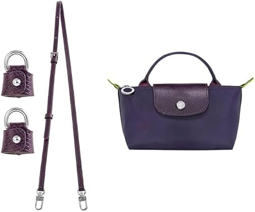 Gastinsave Handtaschengurte Ersatz, Leder Handtasche Crossbody Schultergurt Verstellbar für Longchamp Tasche Frauen(Marmelade Violett)