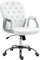 Vinsetto Office Chair, Swivel Desk Chair, PU Vanity Chair with Adjustable Height and Rolling Wheels for Home Work Study, White