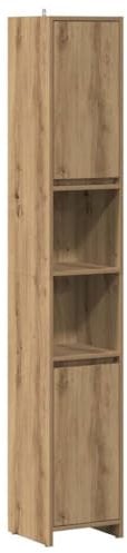 vidaXL Badschrank Artisan-Eiche 30x30x183,5 cm Holzwerkstoff, Badezimmermöbel, Waschbeckenschrank, Badschränke, Badmöbel, Badschrank, Toilettenschrank