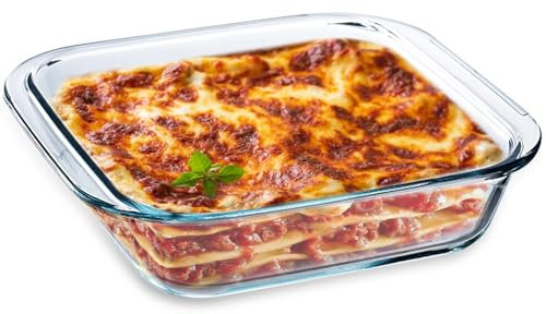 WPPQWP Fuente pequeña de cristal, transparente, mini cazuela para freidora de aire caliente, horno, microondas, 15 x 13 x 4 cm (1,1 L)