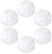 Teaaha 6 Stück 7cm Pompons zum Basteln, Pompons Weiss Kunstfell Bommel Plüschbälle mit Elastischer Schlaufe, Weisse Bommel für DIY Kunsthandwerk Haarschmuck Hochzeiten Geburtstage Dekorationen(weiß)