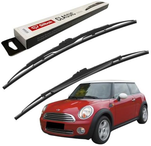 Silbak Windscreen Wipers, fits for MINI One Cooper R56 (11/2006-03/2012) Front Wiper Blades, 480mm/450mm