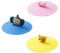 Erismithh Silicone Cup Lids 3PCS Creative Leak-proof Silicone Cup Cover Animal Shape Round Cup Lids Dust-proof Food Grade Reusable Beverage Creative Round Mug Cover Yellow/Pink/Green