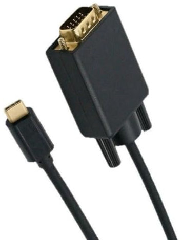 GIWFBQTR Premium USB-C to VGA Adapter - Type-C to D-Sub 15Pin VGA Converter Cable for USB 3.1 Compatible with Mobile Phones, Laptops, Monitors, Projectors, and