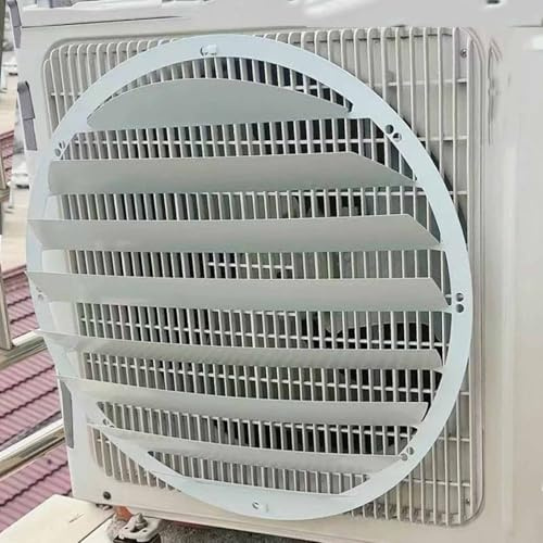 Buokaiw 24in Outdoor AC Deflector Cover - Universal Stainless Steel Wind Baffle, Anti-Direct Blowing Shield for Compressor & Condenser Units, Heat Dissipation Grille Fence (No Tools Installation)