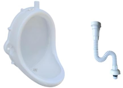 Amagogo Urinario de Pared con Descarga Fácil Instalación Urinarios Portátiles de Alta Eficiencia Urinario Simple, con Tubo de 61cm