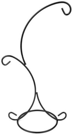 NIDONE 2-Hook Ornament Display Stand Hanging Glass Terrarium Stands Iron Easel Plate Stand for Air Plant Ball Art Craft, Hanging Glass Bauble Holder