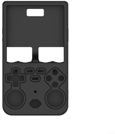 Opatiny Silikon-Schutzhülle für R36 Ultra-Konsole, stoßfeste und kratzfeste Schutzhülle mit Seil zum Aufhängen, 13,5 x 8,8 x 3,2 cm, schwarze Haut für Handheld-Spielgeräte