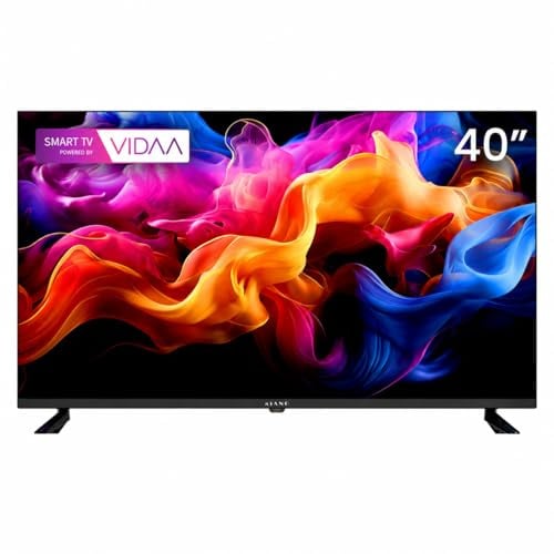 KIANO Elegance 40 Pollici Smart TV VIDAA – Full HD 1080p, DLED, WiFi, DVB-T2/S2/C, 3× HDMI, 2× USB, Audio Dolby, Design Senza Cornici