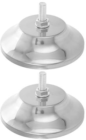 Healvian Lot de 2 Patins de Réglage en Hauteur pour Pieds de Table de Billard 5 Pouces en Fer Protections Robustes Antidérapantes pour Meubles Cale de Nivellement pour Tables de Jeux et