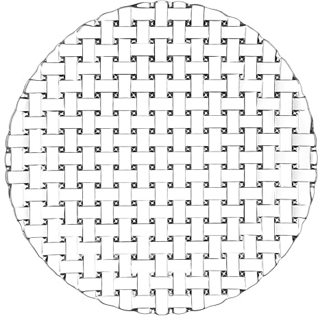 Nachtmann Teller Bossa Nova, 2er-Set Speiseteller aus Kristallglas, Modernes Design mit Flechtmuster, Ø 28 cm, 106617
