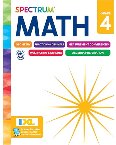 Spectrum Math Workbook, Grade 4