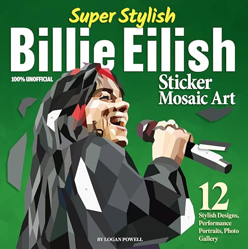 Super Stylish Billie Eilish Sticker Mosaic Art: 12 Stylish Designs, Performance Portraits, Photo Gallery
