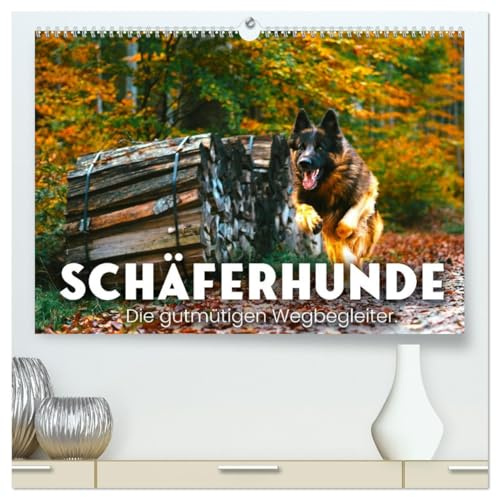 Schäferhunde - Die gutmütigen Wegbegleiter. (hochwertiger Premium Wandkalender 2026 DIN A2 quer), Kunstdruck in Hochglanz: Wachsam und loyal. (CALVENDO Tiere)
