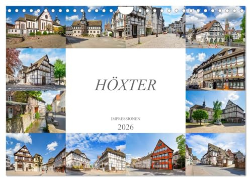 Höxter Impressionen (Wandkalender 2026 DIN A4 quer), CALVENDO Monatskalender: Die Stadt Höxter festgehalten auf zwölf einmalig wunderschönen Bildern (CALVENDO Orte)