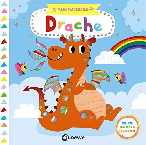 Mein magischer Drache: Ziehen, schieben & entdecken! - Pappbilderbuch mit Glitzerfolie - Buch mit Klappen ab 2 Jahre