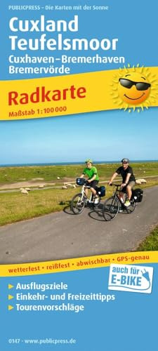 Publicpress Radkarte Cuxland, Teufelsmoor, Cuxhaven, Bremerhaven, Bremervörde 1:100.000: Radkarte mit Ausflugszielen, Einkehr- & Freizeittipps, ... GPS-genau. 1:100000 (Radkarte: RK)