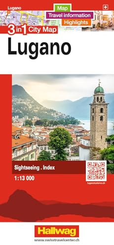 Hallwag Stadtplan Lugano: 3 in 1: Stadtplan, Reiseinformationen und Highlights!