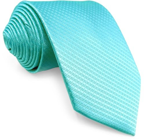Shlax&Wing Neu Einzigartig Herren Seide Krawatte Türkis Einfarbig