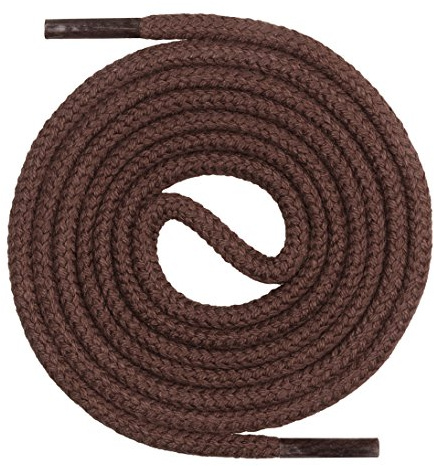 Mount Swiss runde Premium-Schnürsenkel aus 100% Baumwolle - sehr reißfest Farbe Dunkelbraun Länge 45cm