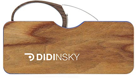 DIDINSKY Lesebrille für Damen und Herren Transparent. Kompakte leichte randlose brillen. Brillengestelle für damen und herren. Lesehilfe Retro. Klares Holz +2.5 - ORSAY WOOD