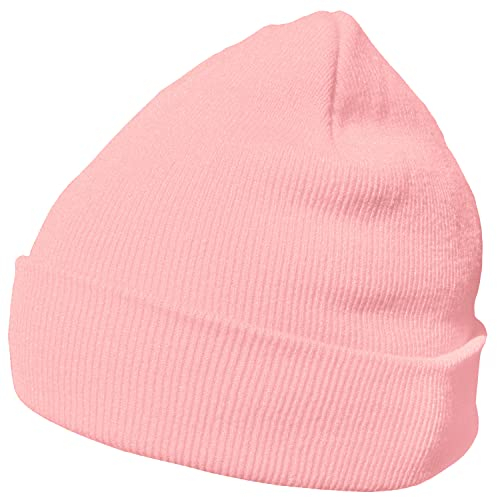 DonDon Mütze Herren Mütze Damen Wintermütze Beanie klassisches Design rosa