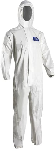 Einwegoverall Schutzanzug CoverPro 5M20 weiß, wasserdicht Cat.III Typ 5,6 M